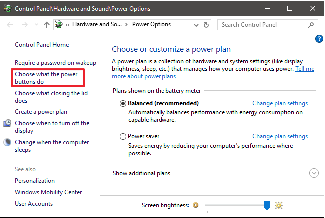 1. Right-click on the Windows Start Menu and select Power Options.